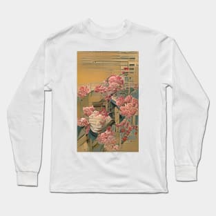 Graceful Blooms: Japanese Ukiyo-e Flowers Long Sleeve T-Shirt